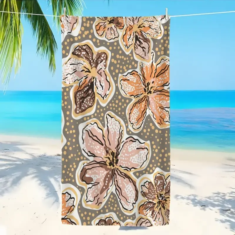 Satisfait Ou Remboursé Vintage floral quick dry microfibre beach towel