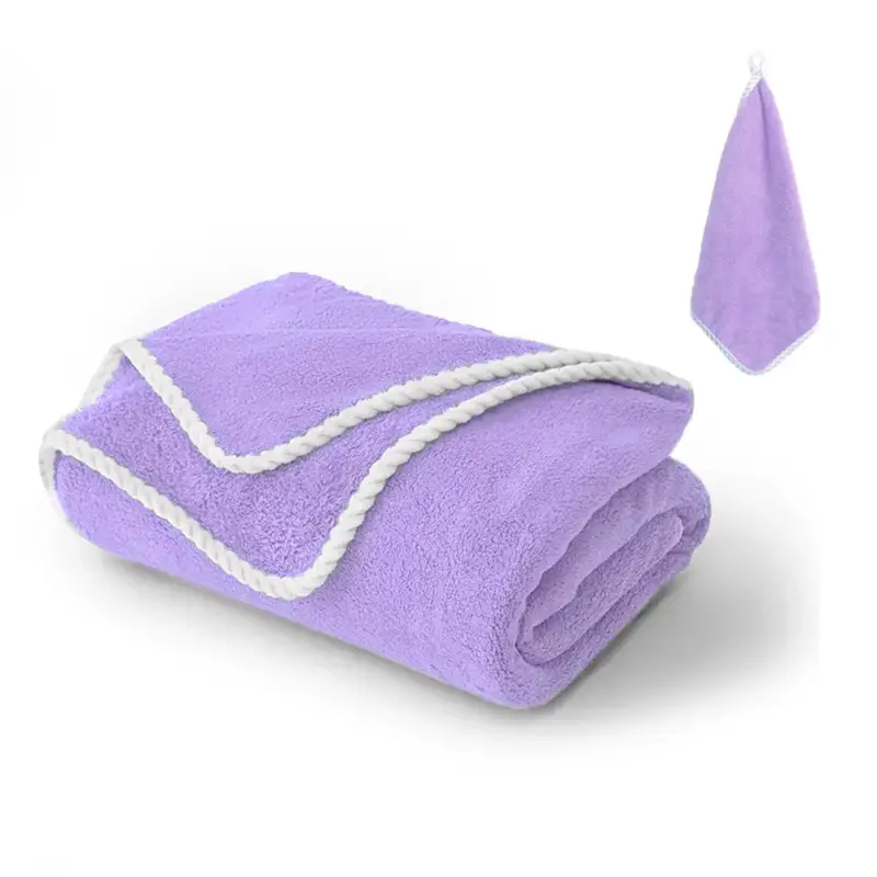 Réduction Soft polar fleece bath towel quick dry extra large size
