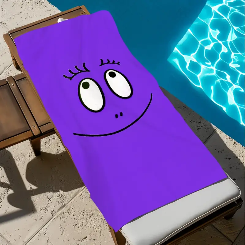 Barbapapa cartoon beach towel with playful design Nouvelle Collection