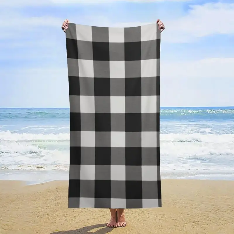 Acheter Direct Lightweight sand-free checked beach towel