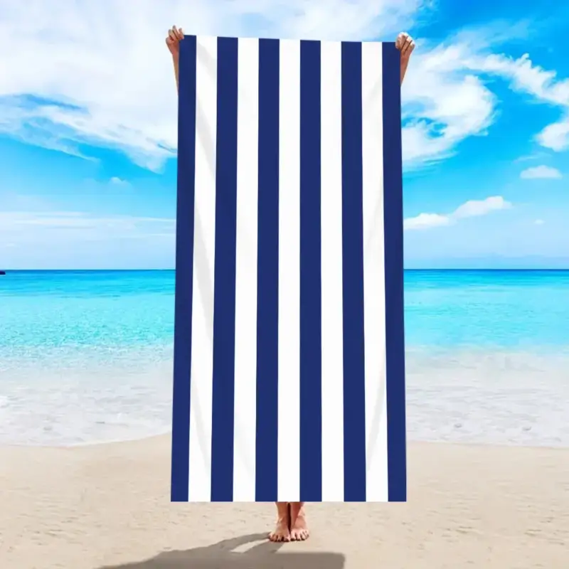 Minimalist striped quick-dry absorbent beach towel Meilleure Vente