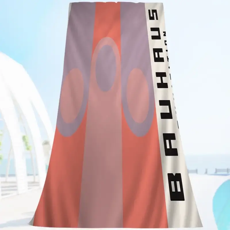 Bauhaus geometric microfibre absorbent beach towel Top Vente