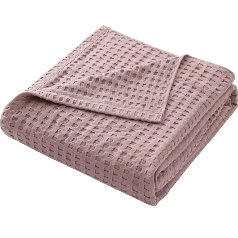 Super Prix Lightweight waffle cotton bedspread for all seasons living room bed...