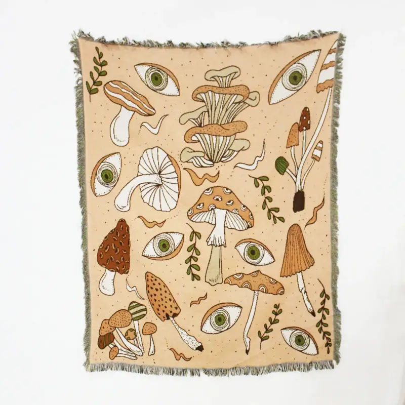 Bohemian landscape throw for sofa and bed Acheter En Ligne