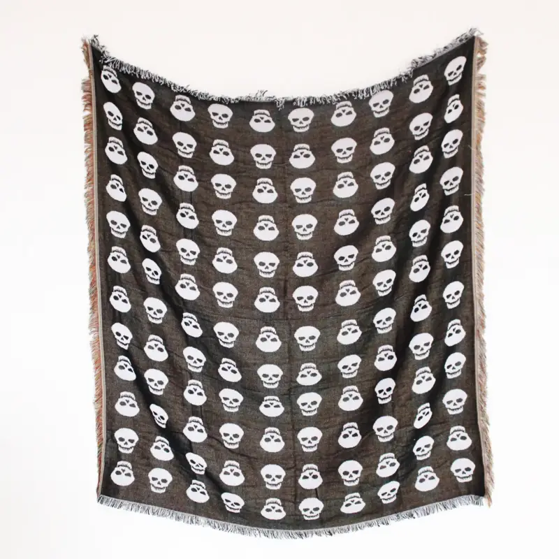 Bohemian style pastoral landscape throw blanket for sofa Bon Marché