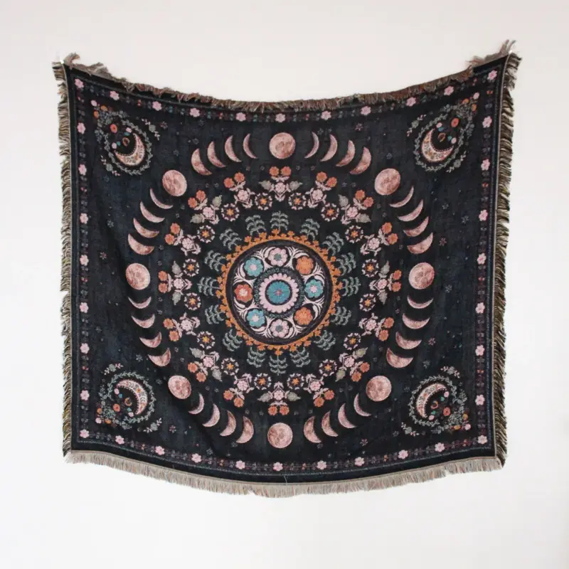 Paiement Sécurisé Bohemian pastoral landscape throw for sofa bedroom living room