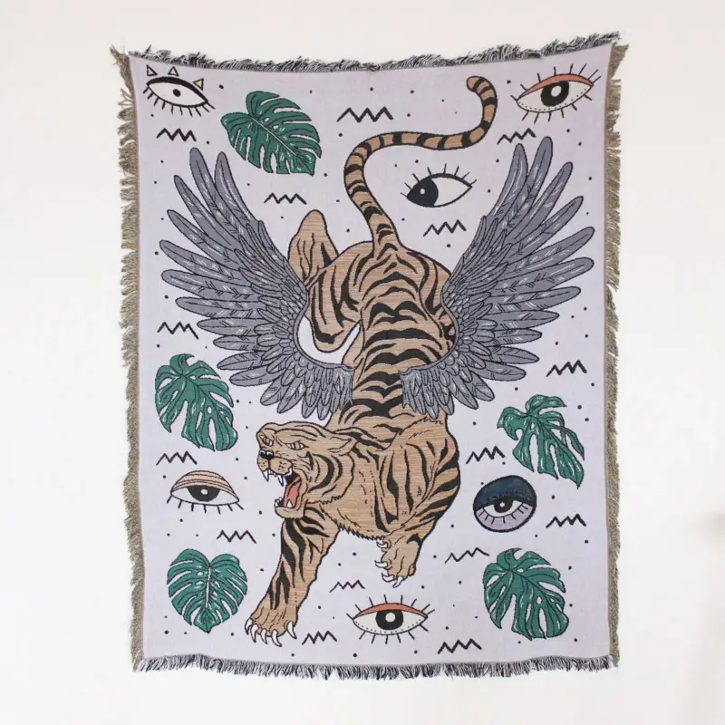 Bohemian landscape throw for sofa, living room, or bedroom Bon Plan