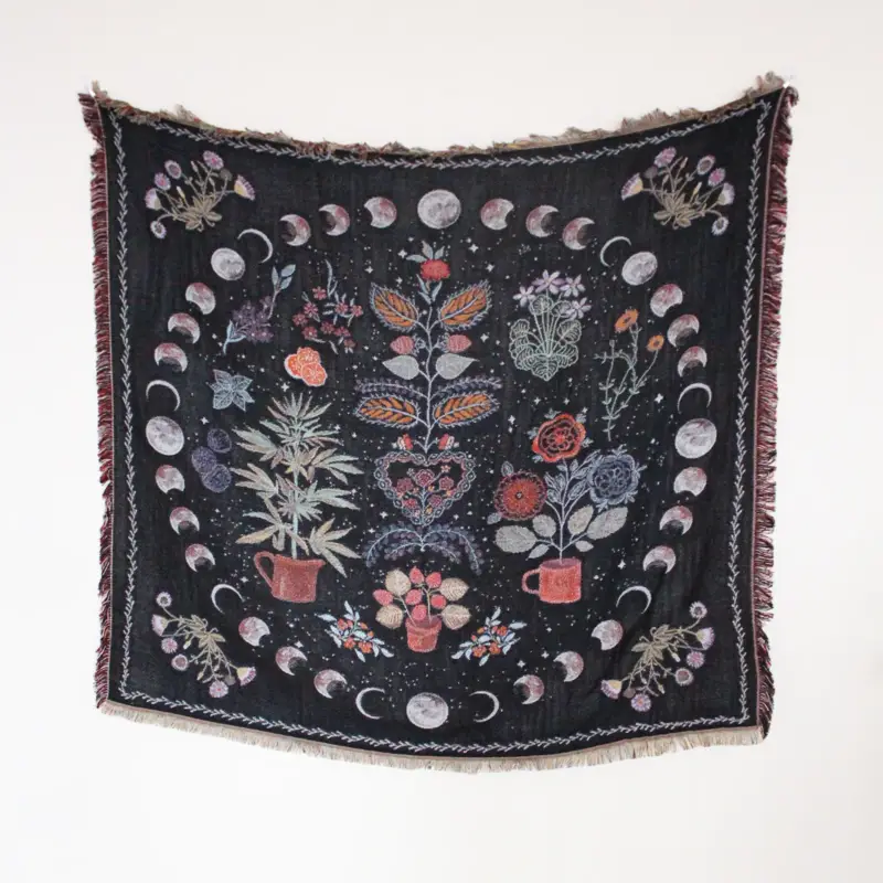 Prix Réduit Bohemian landscape woven throw for living room or bedroom