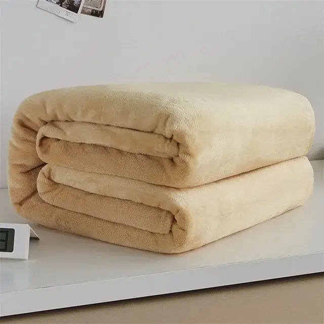 Meilleur Prix Soft warm flannel fleece throw for sofa and bed