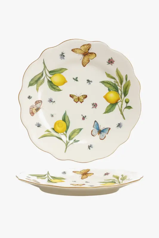 European style ceramic plate with lemon design for kitchen Nouvel Arrivage