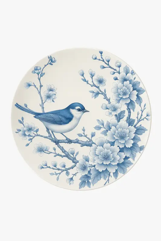 Produit De Marque Chinese-style placemats with floral and bird designs