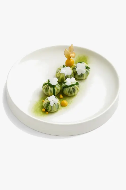 Authentique Assiettes céramique rondes style japonais pour repas