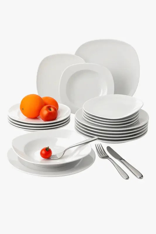 Nouveauté 18-piece porcelain dinner set for 6 people