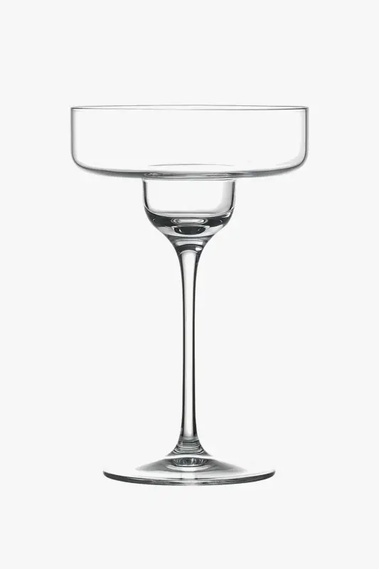 Elegant margarita cocktail glass with angled stem Populaire