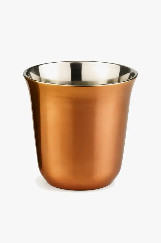 Set of 4 stainless steel double-wall insulated espresso cups Offre Du Jour