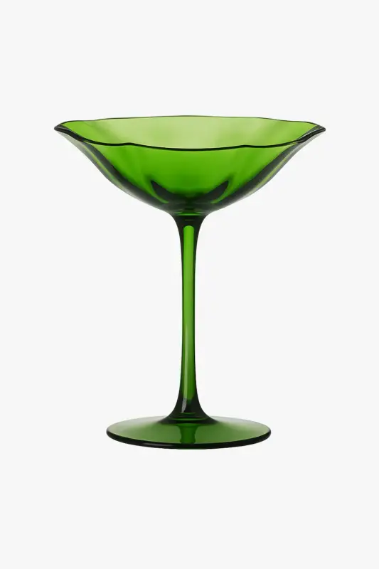 Vintage flower motif crystal-style wine glass Expédition Rapide