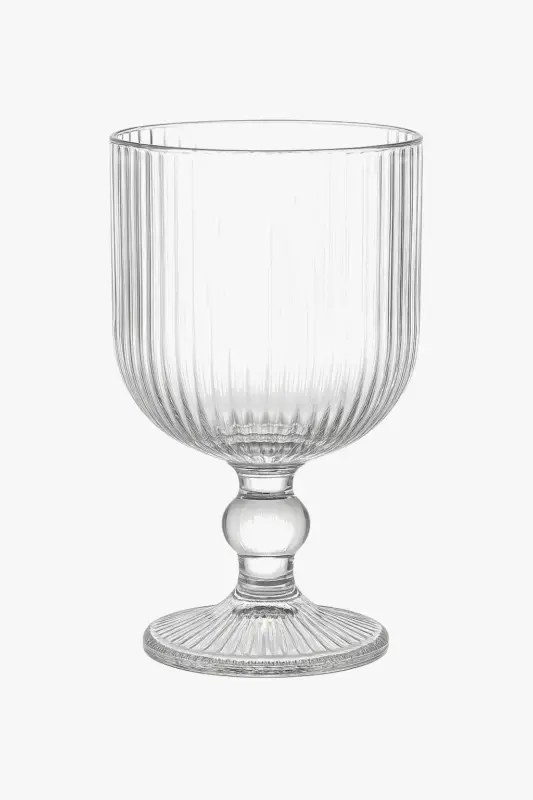 Striped short-stemmed wine glasses with wide opening Remise