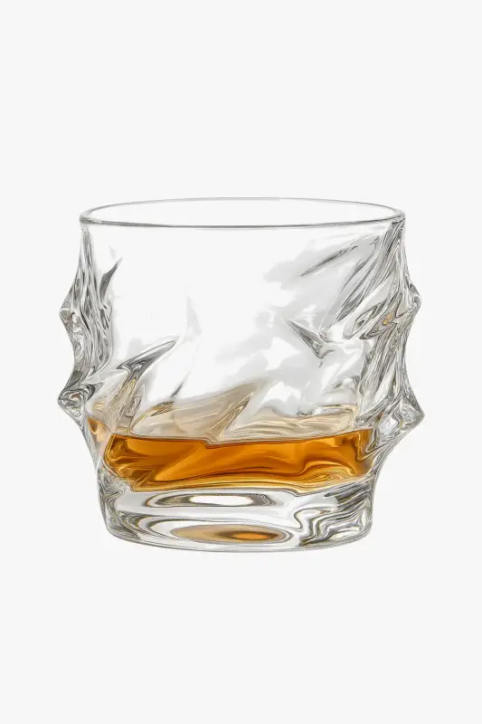 Satisfait Ou Remboursé Embossed crystal glasses for whisky beer wine
