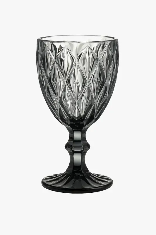 Large vintage-style embossed wine glass, thick glass Usine Directe