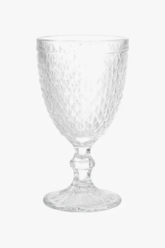 Commander Vite Thick embossed retro european style wine glass