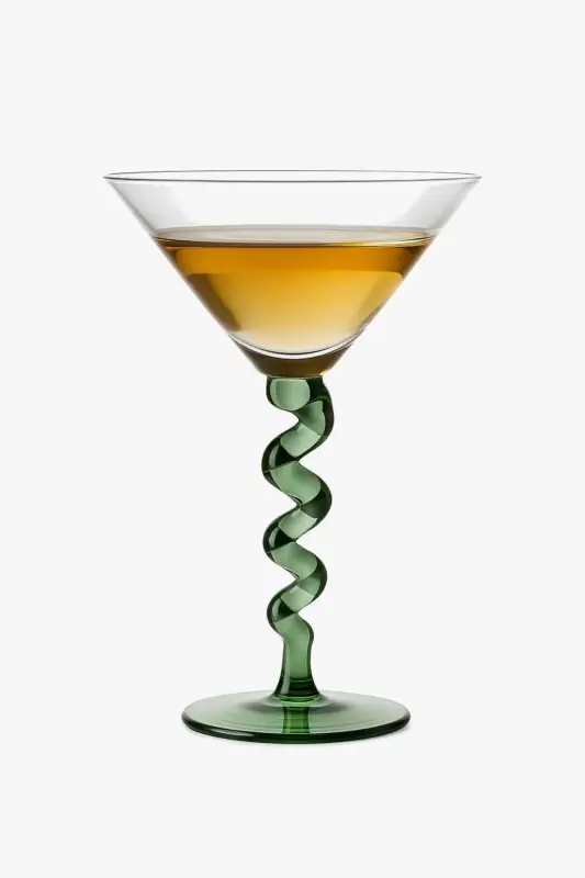 Curved design martini cocktail glass Meilleur Choix