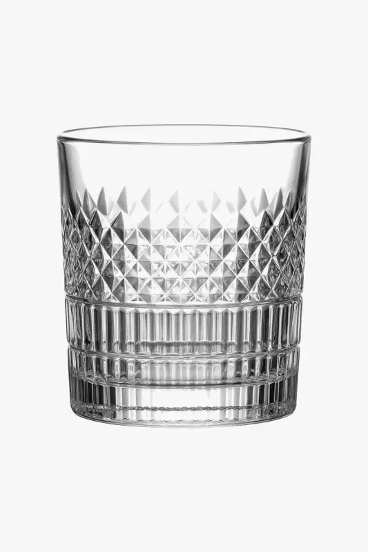 Solde Set of 4 thick embossed whisky glasses