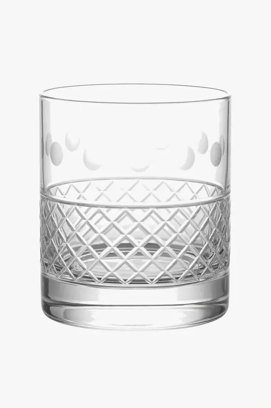 Old fashioned whisky glass with embossed design for cocktails Prix Choc