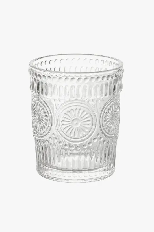 Gobelet verre retro relief tournesol style nordique Bon Marché
