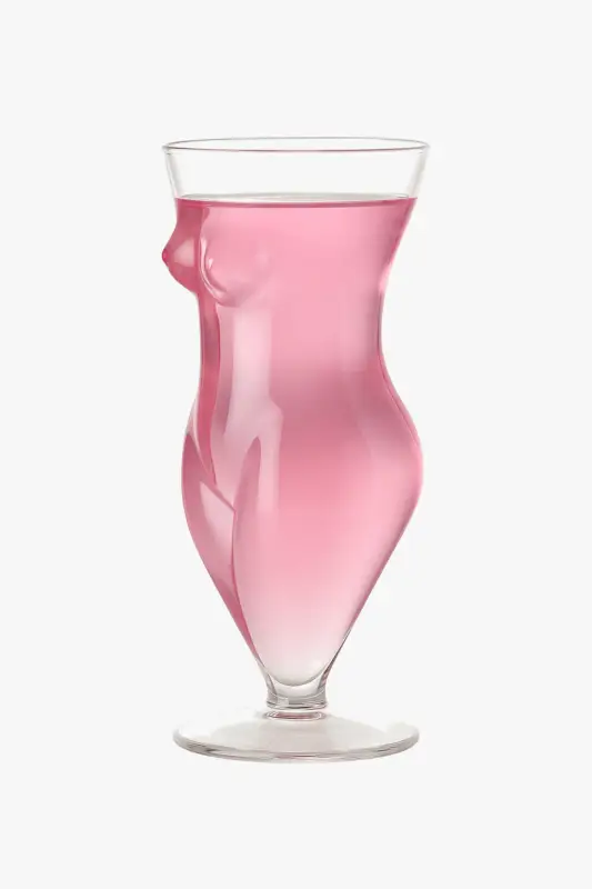 Solde Funny human shape cocktail glass