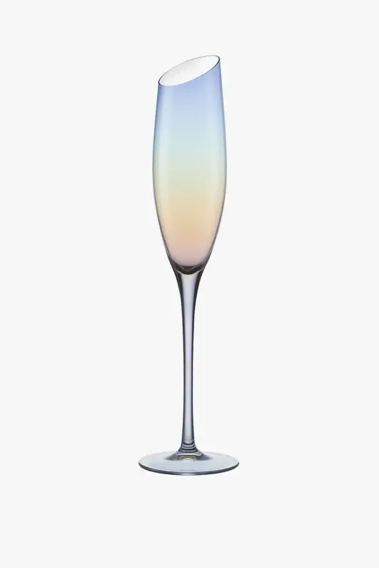 Elegant nordic style bevelled crystal champagne glasses Offre Limitée