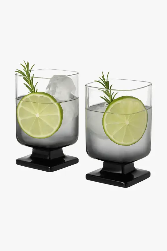Square cocktail glass with gradient design for whisky and juice Vente Flash