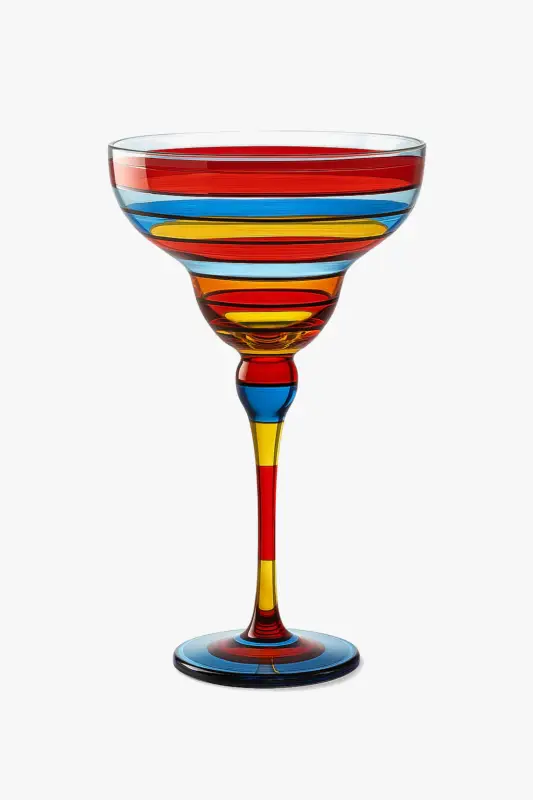 Handmade cocktail glass 330 ml margarita style Soldes