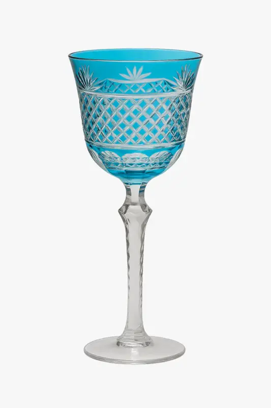 Antique style hand-engraved crystal wine glasses Promotion