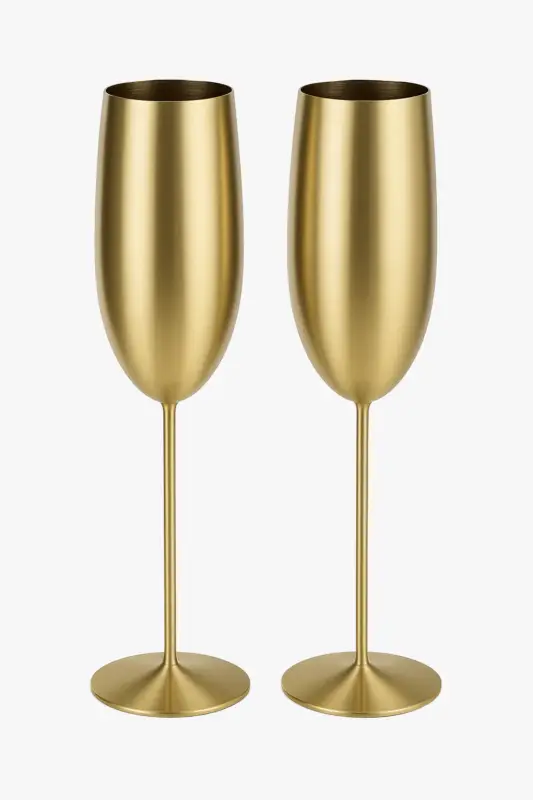 Prix Cassé Textured stainless steel champagne glass