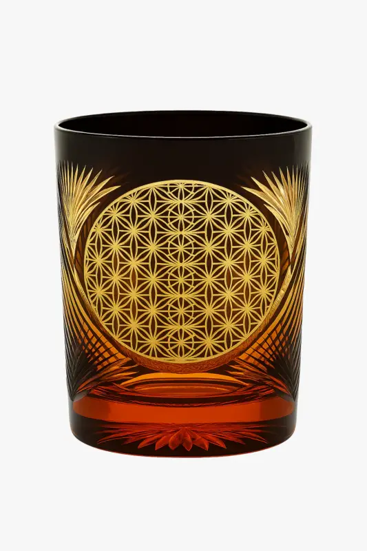 Edo kiriko style hand-engraved whisky glass Meilleur Choix