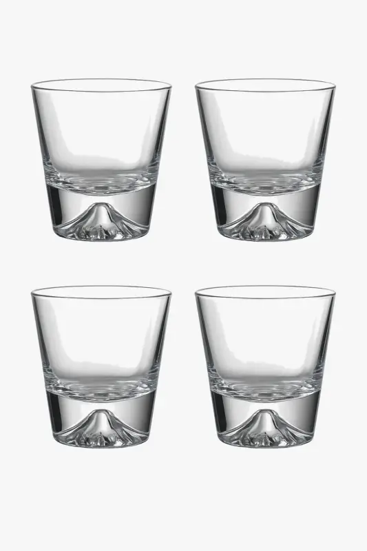 Set of 4 mount fuji mountain design glasses 310ml Acheter Direct