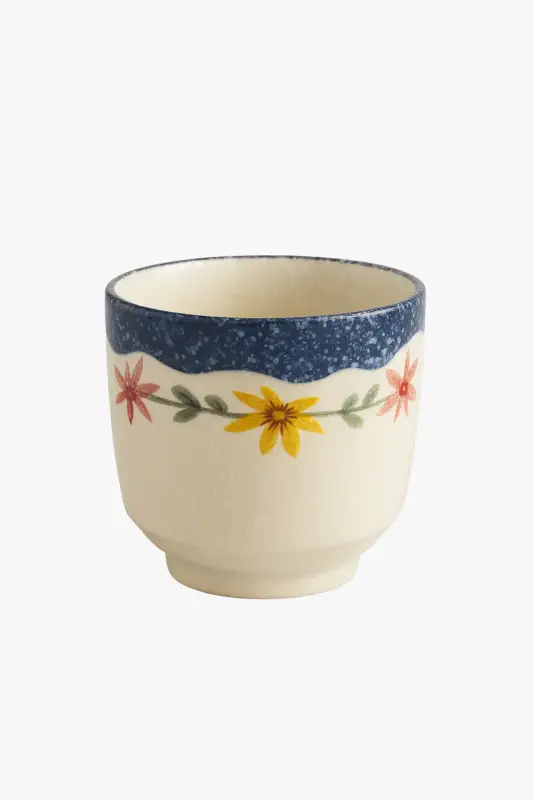 Hand painted japanese yunomi sake cup in ceramic Réduction
