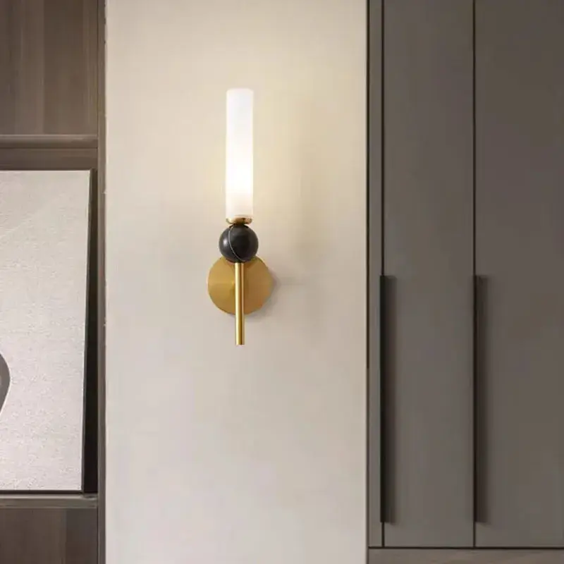 Retour Gratuit Natural marble globe wall light