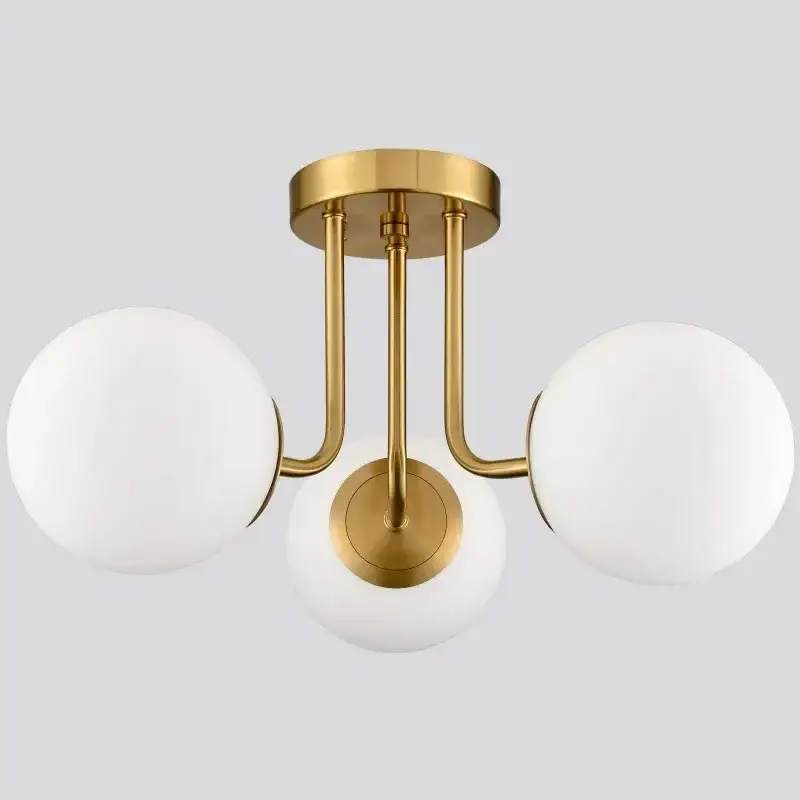 Nouvelle Collection Golden magic bean semi-flush ceiling light