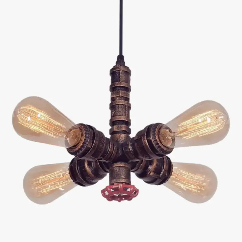Vintage industrial water pipe pendant light steampunk loft led chan... Acheter En Ligne