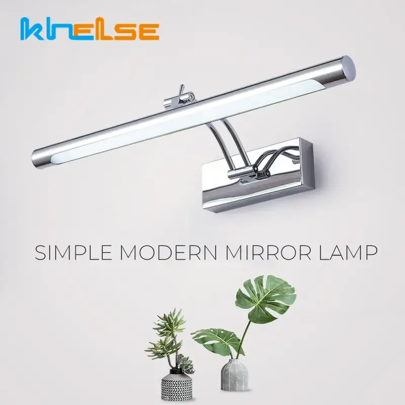 Commander Vite Modern waterproof led mirror wall light in stainless steel