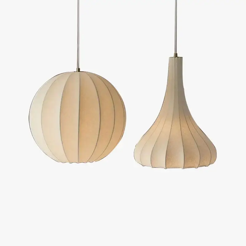 Nordic wabi sabi silk pendant led chandelier for dining room, bar, … Expédition Rapide