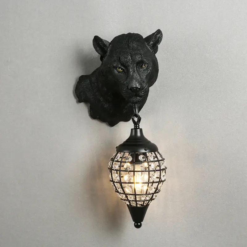 Nouveauté Resin leopard wall light