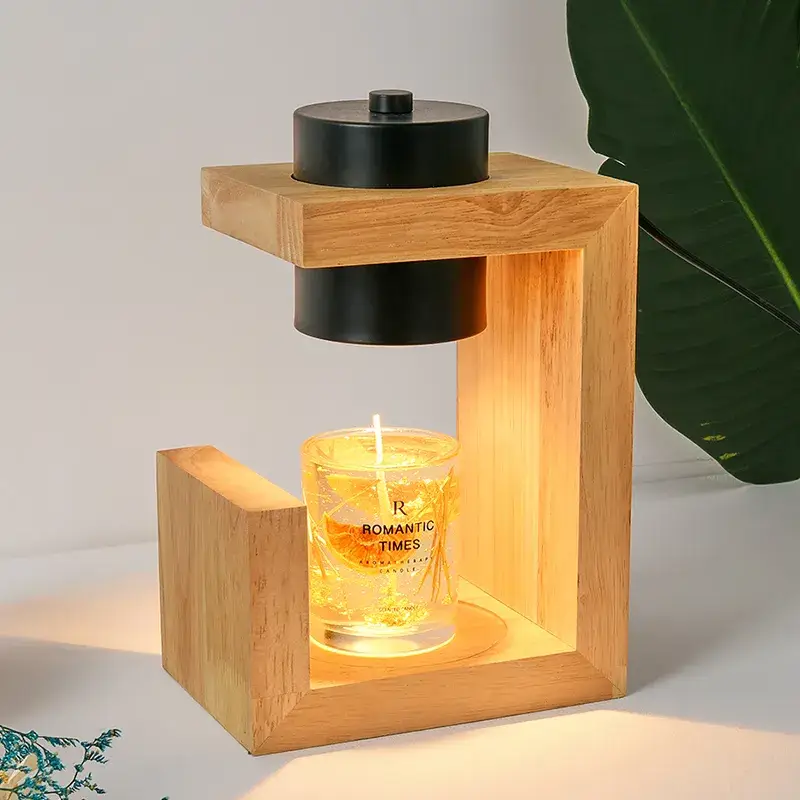 Promotion Nordic wooden candle warmer lamp for aromatherapy 110/230v indoor l...