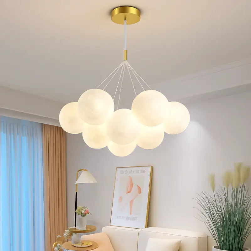 Moon bubble chandelier lamp for living room, children's room, b... Nouvelle Collection