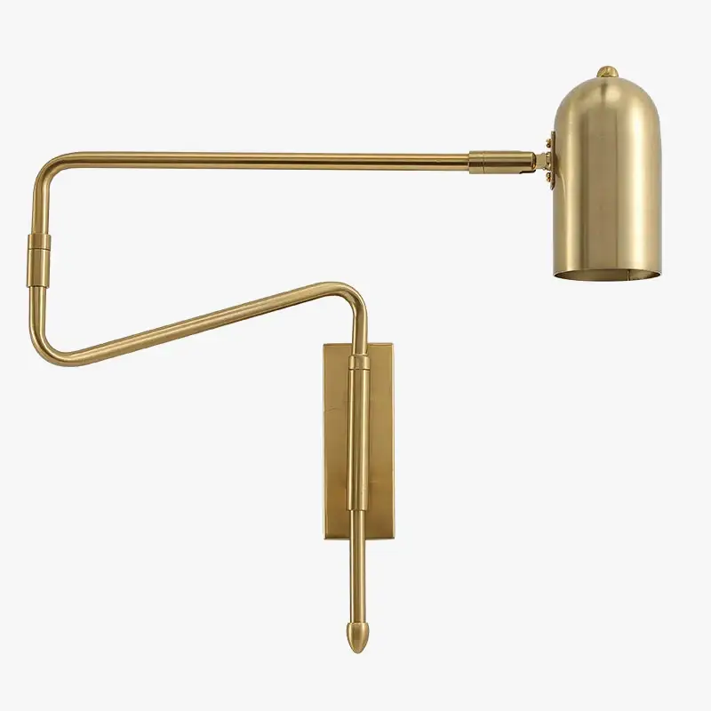 Industrial style adjustable wall light in black and gold Meilleur Prix