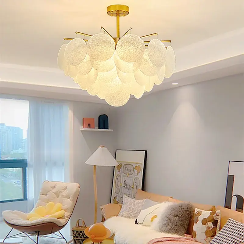 Marque Glass chandelier with luxury romantic wind chimes