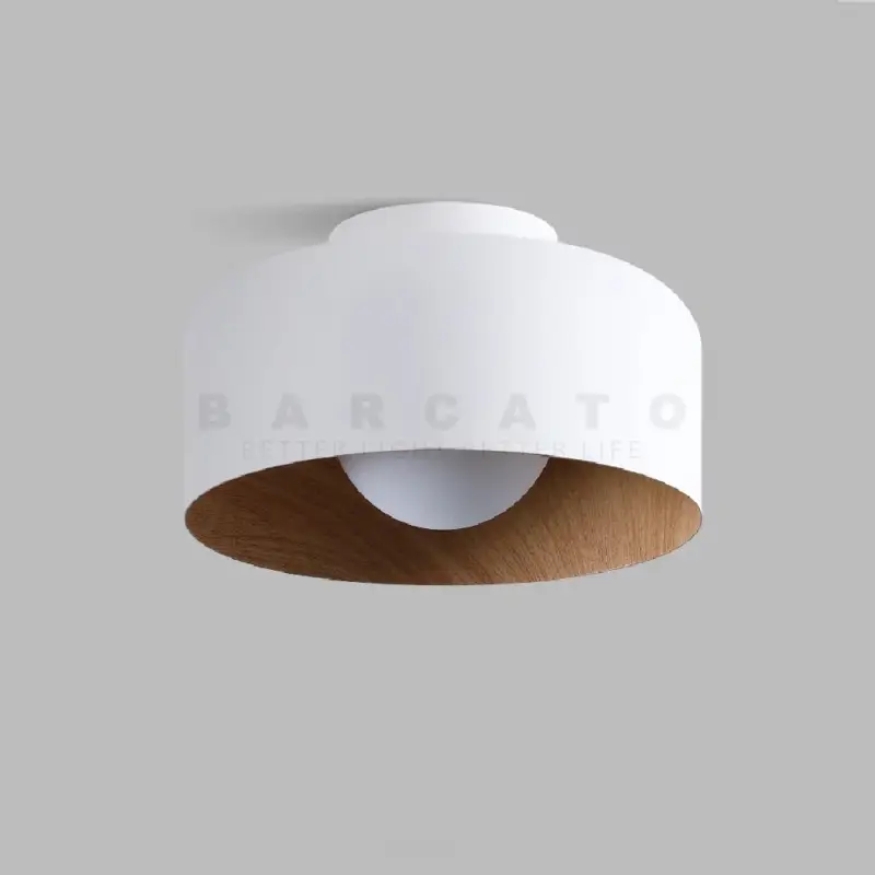 Promotion Nordic modern walnut wood texture led ceiling light for bedroom, li...