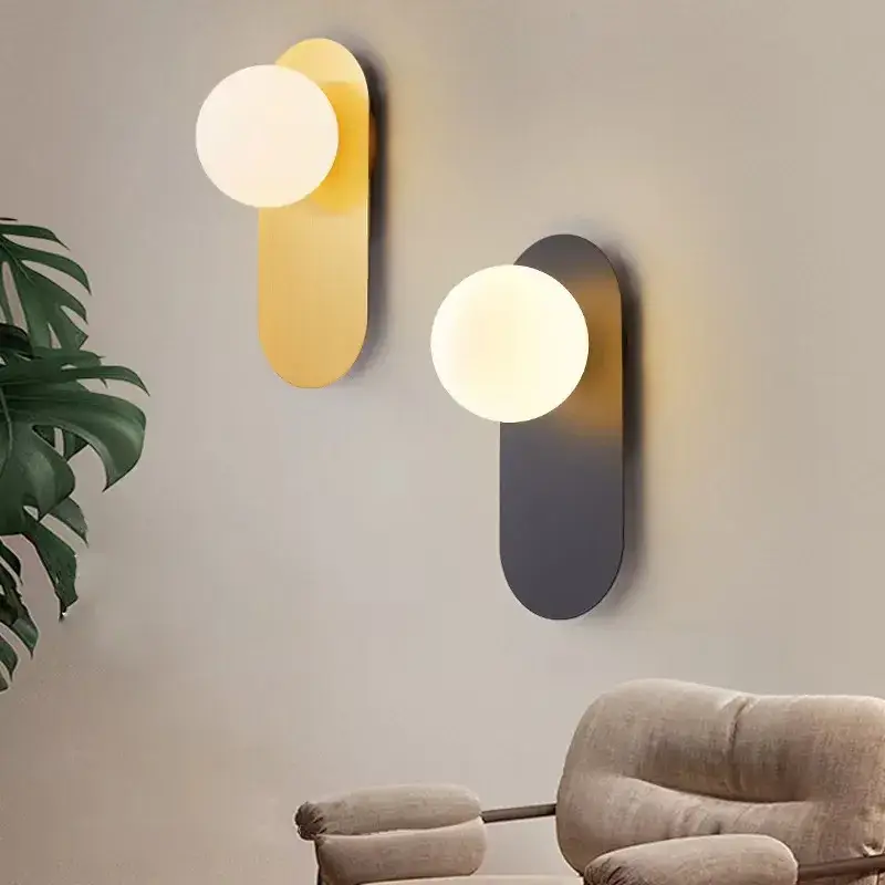 Rounded design indoor led wall lights with ball Livraison Express