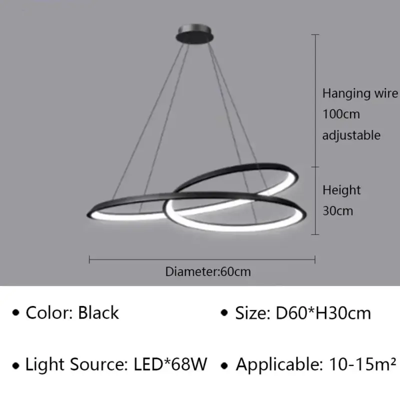 Modern led pendant chandelier Soldes